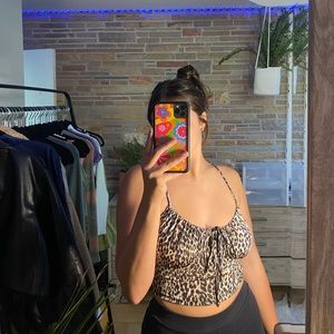leopard crop top